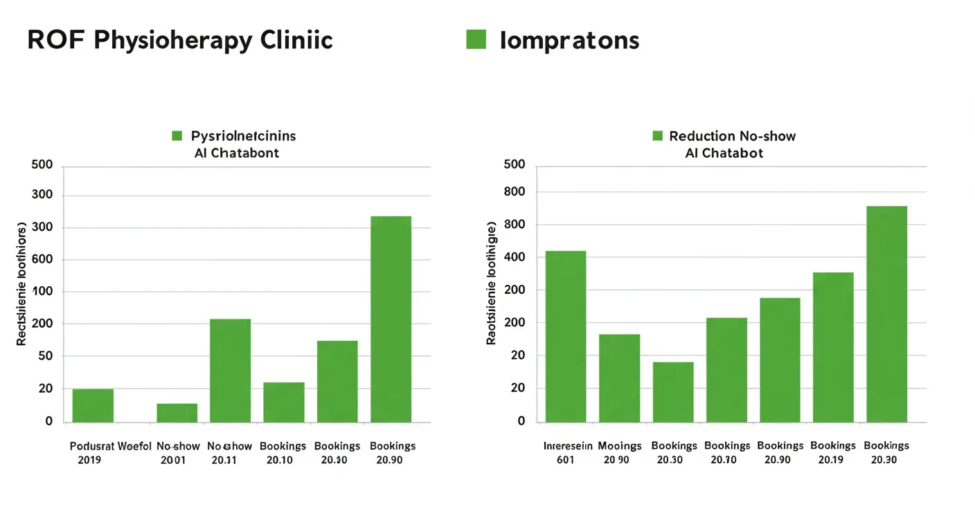 Before-and-after ROI comparison for a physio clinic with AIChatBot